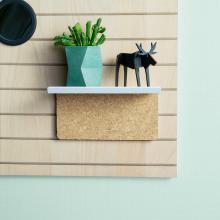 WO+RK | pinshelf white metal and cork